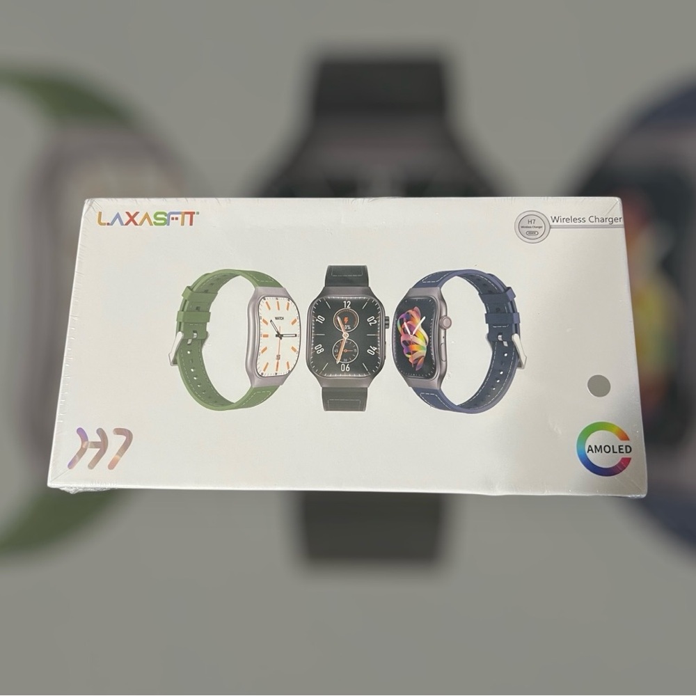 Smartwatch with Interchangeable Bands - Black, Green, Blue